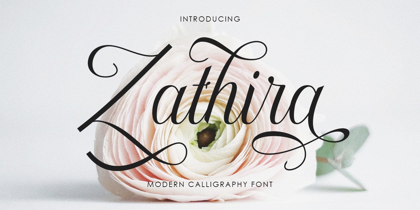 Zathira Font preview